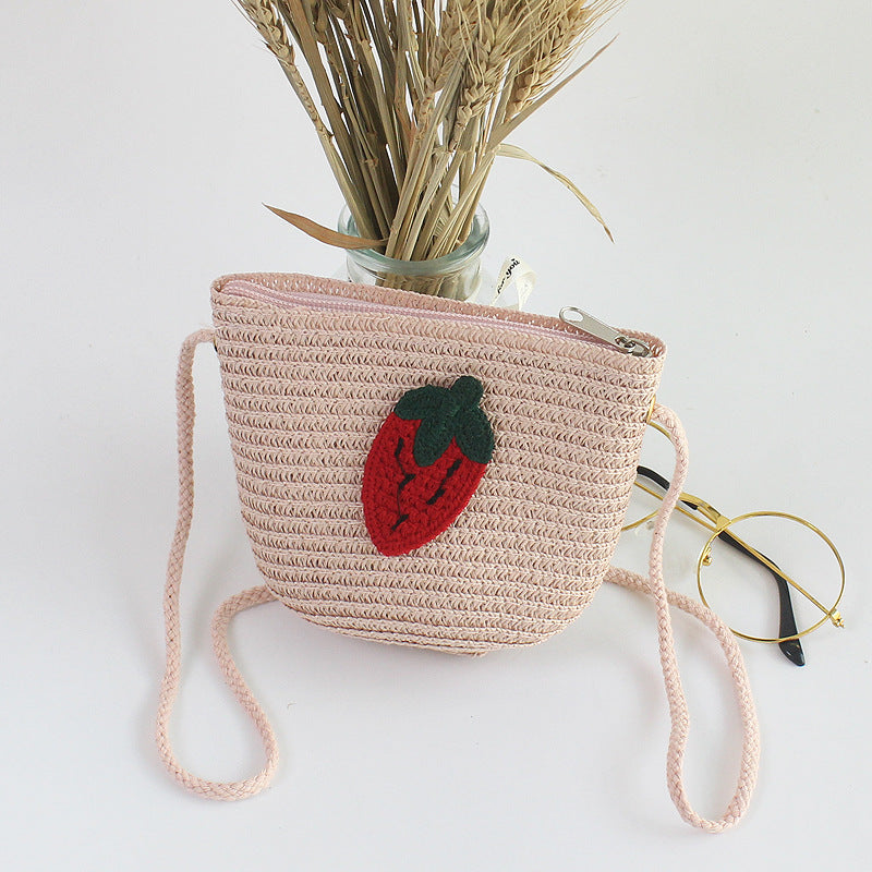 Wholesale Cute Fashion Grass Woven Kids Bag